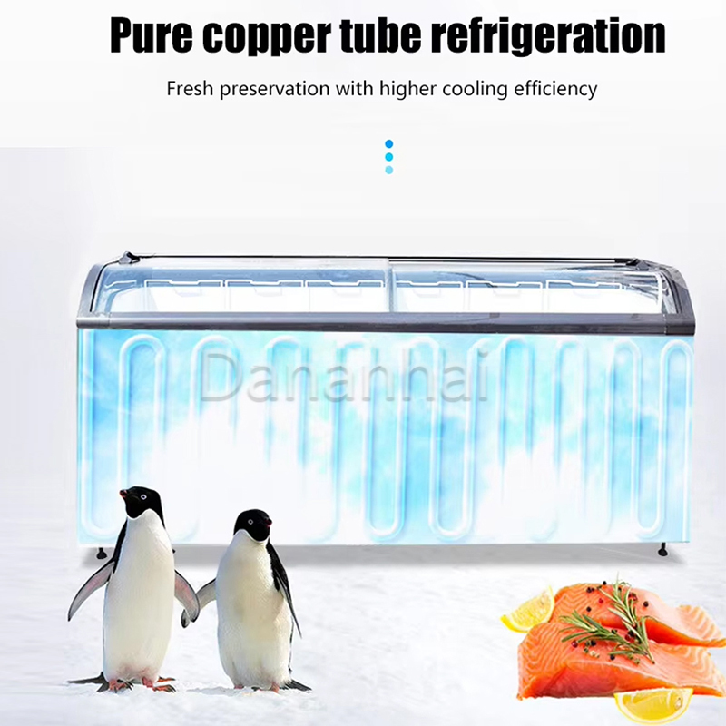 아일랜드 냉동고, 상업용 디스플레이 냉동고, 곡면 유리 - Commercial Chest Freezer 리뷰 및 가격